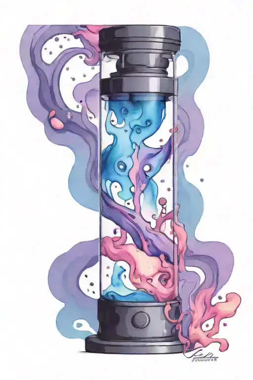 lava lamp tattoo design idea