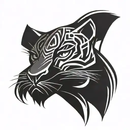 black panther tattoo design idea