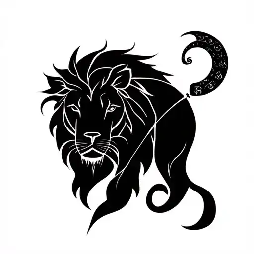 leo sagittarius and libra minimal design tattoo design idea
