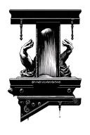 guillotine tattoo design idea
