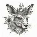 kangaroo with mapleleaf tattoo design idea