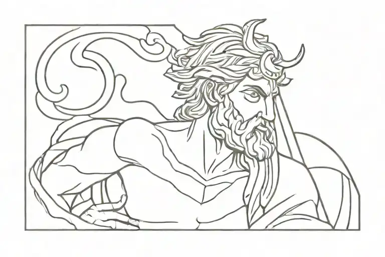greek god tattoo design idea