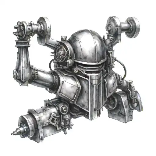 shoulder tattoo adeptus mechanicus from warhammer 40k tattoo design idea