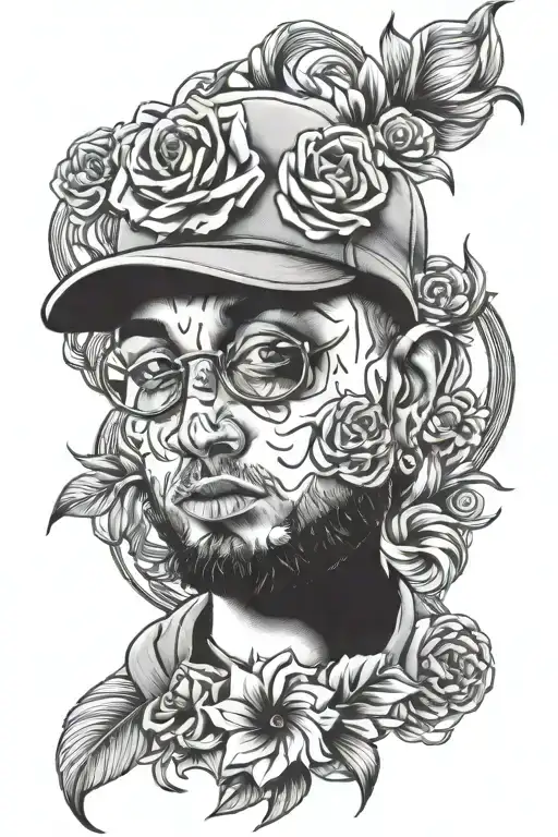 Mac Miller inspired tattoo focusing tattoo design idea