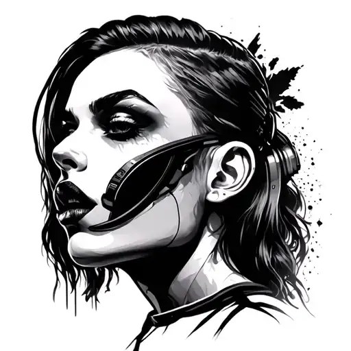 Techno Rave scene inspired tattoo design idea