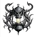 Thresh hook and lantern tattoo design idea