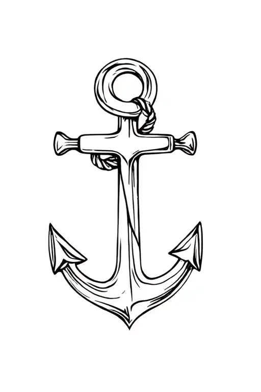 Anchor tattoo design idea
