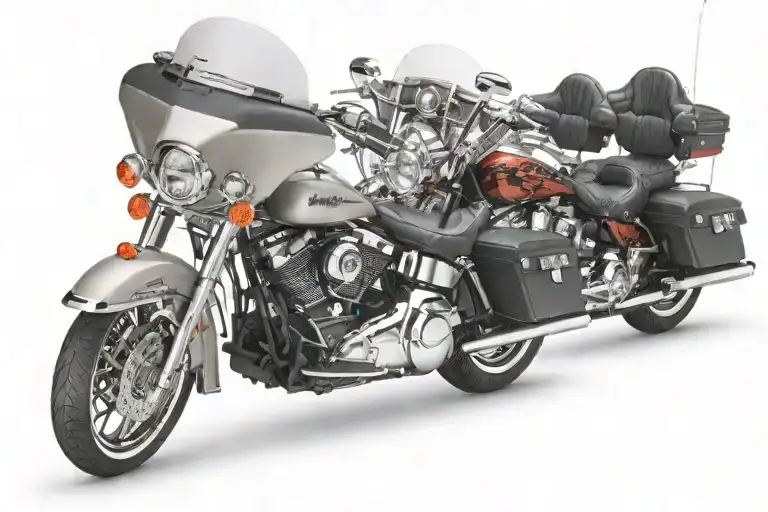 1984 Harley softail riding side by side with 2018 roadglide  tattoo design idea