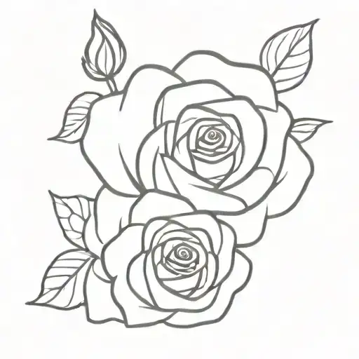 rose with mam and granny on it  tattoo design idea