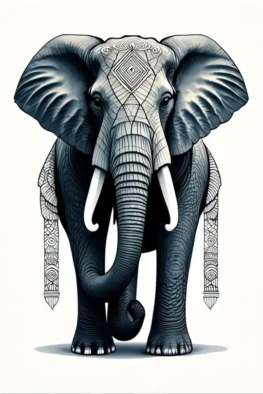 Elephant tattoo design idea