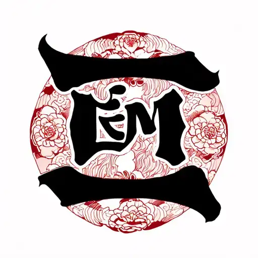 Letter LMM tramp stamp tattoo design idea
