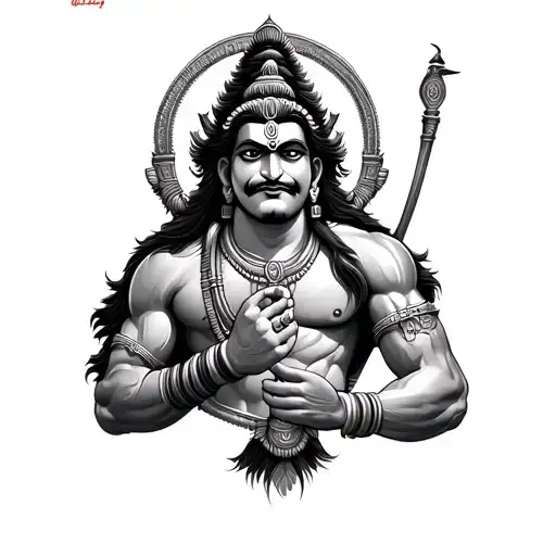 Hindu God Hanuman tattoo design idea