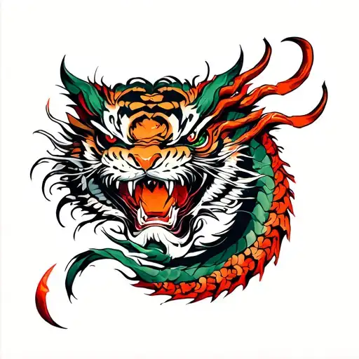dragon claw and tiger fang tattoo design idea