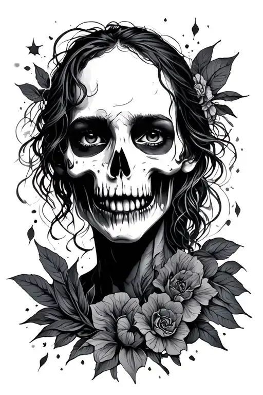 Dark representation of PTSD, Depression, Anxiety, ADHD, suicide  tattoo design idea