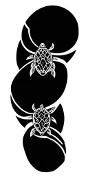 Native American intertwined and Lumbee Turtles  tattoo design idea