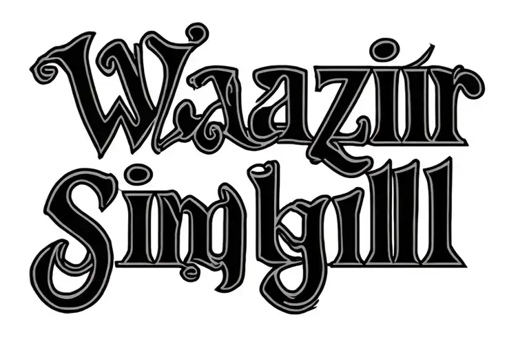 "Waazir singh gill" name tattoo tattoo design idea
