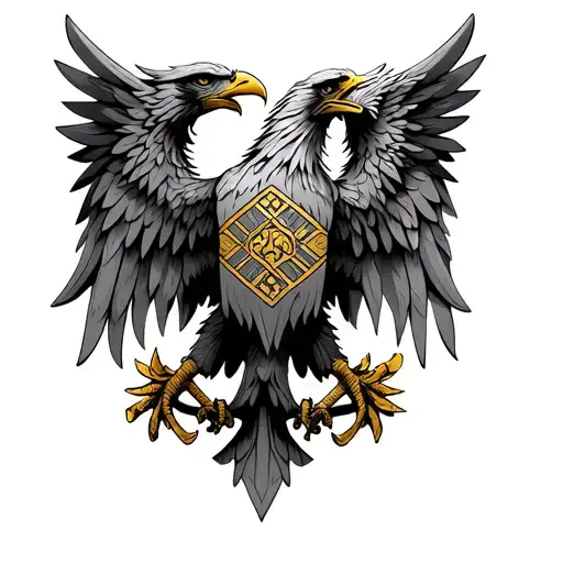 albanian double headed eagle tattoo design featuring tattoo design idea