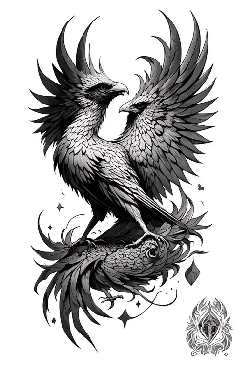 Harry Potter Phoenix tattoo design idea