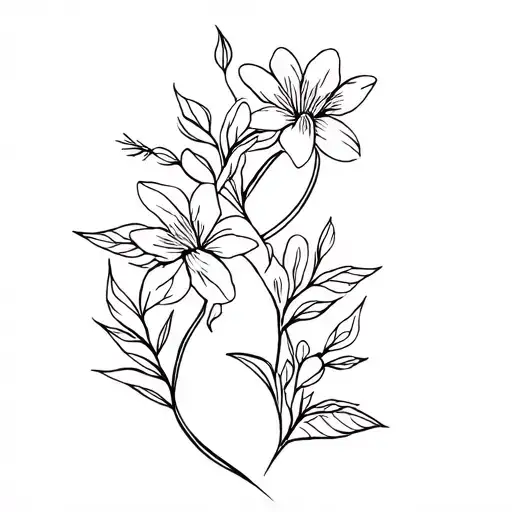 Moana Tattoo Trick Bold Lines with flowers growing tattoo design idea