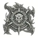 cyber sigilism skyrim logo tattoo tattoo design idea
