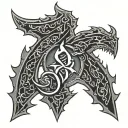 cyber sigilism skyrim logo tattoo tattoo design idea