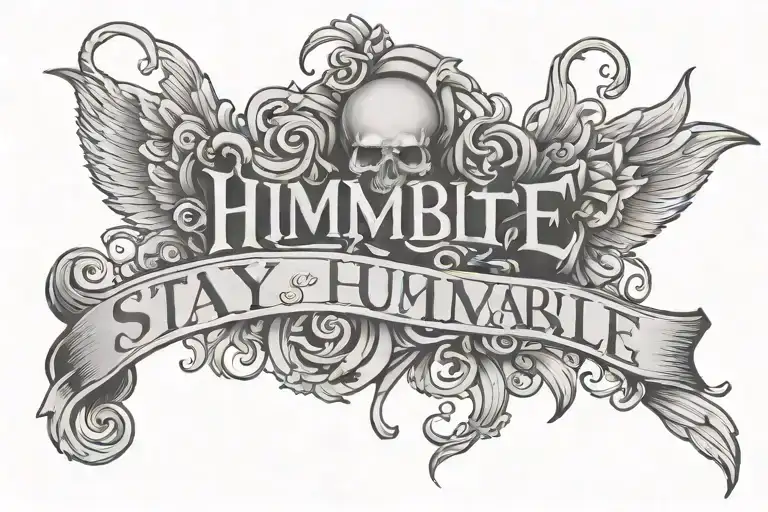 stay humble huslte hard tattoo design idea