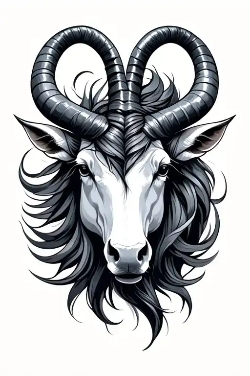 Capricorn and taurus sign combined tattoo design idea