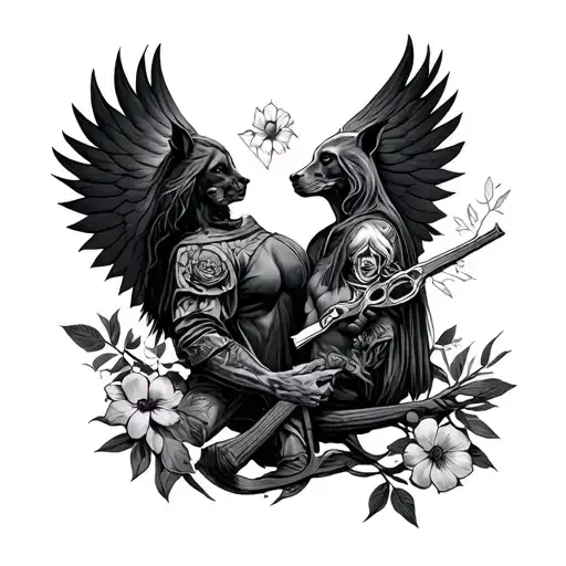 Family Protector tattoo design idea