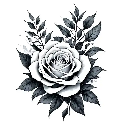 Alana rose intertwined tattoo design idea