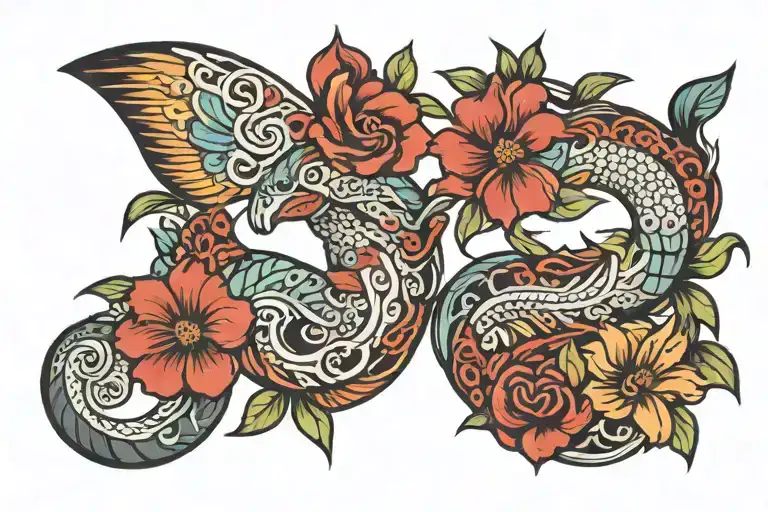 infiniti sign with Sarah Jean and Luella Jean tattoo design idea