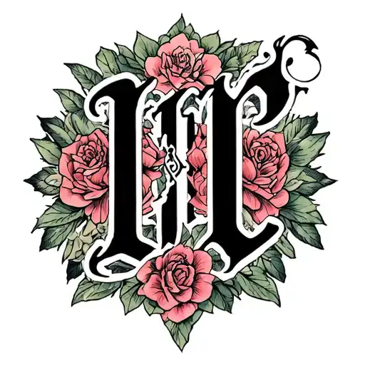 Charmaine Initials tattoo design idea