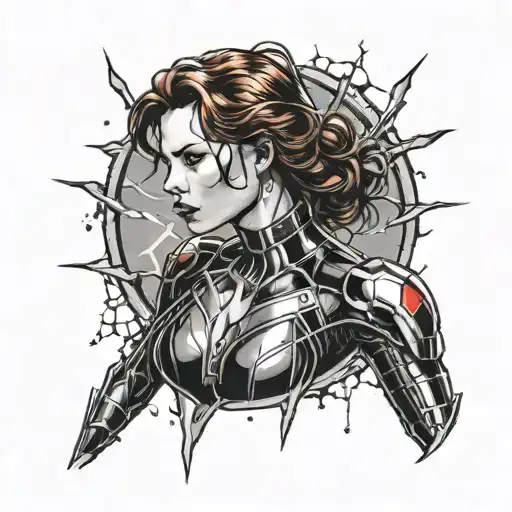 black widow marvel tattoo tattoo design idea