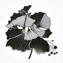 Ginkgo Biloba tattoo design idea