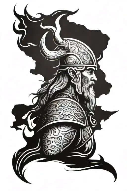minnesota viking warrior tattoo design idea