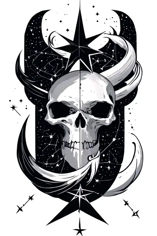 nautical star constellation tattoo design idea