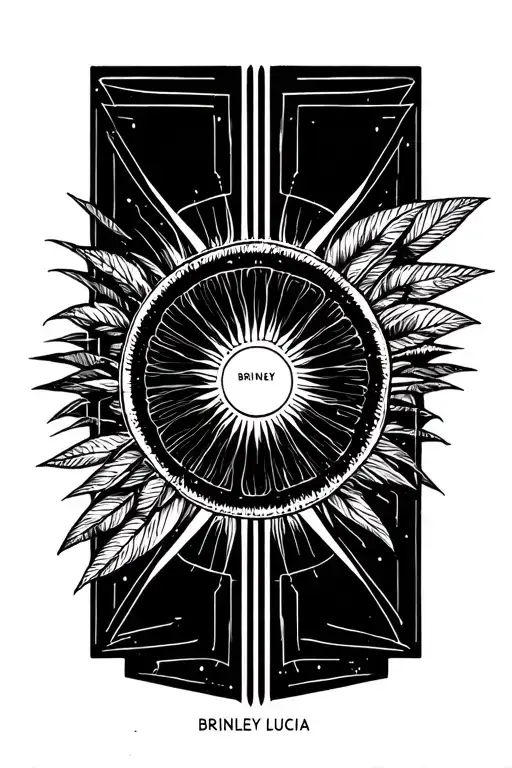 "Brinley Lucia" Hurricane with sunshine tattoo design idea