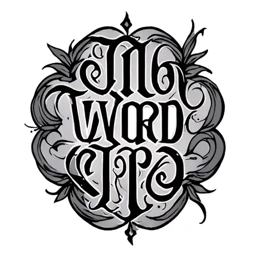 Two Word Ambigram Generator tattoo design idea