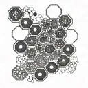 semicolon honeycomb tattoo design idea