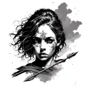 I take a step, take a second road under my feet, the sky above my head, confidently, like arrows at a time, I will not say, tattoo design idea