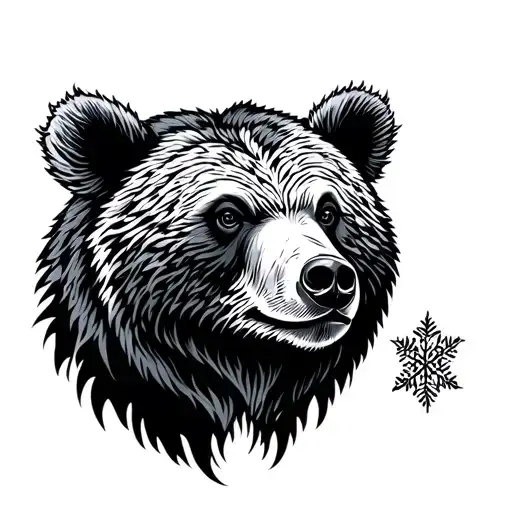 nordic style tattoo featuring a bear tattoo design idea