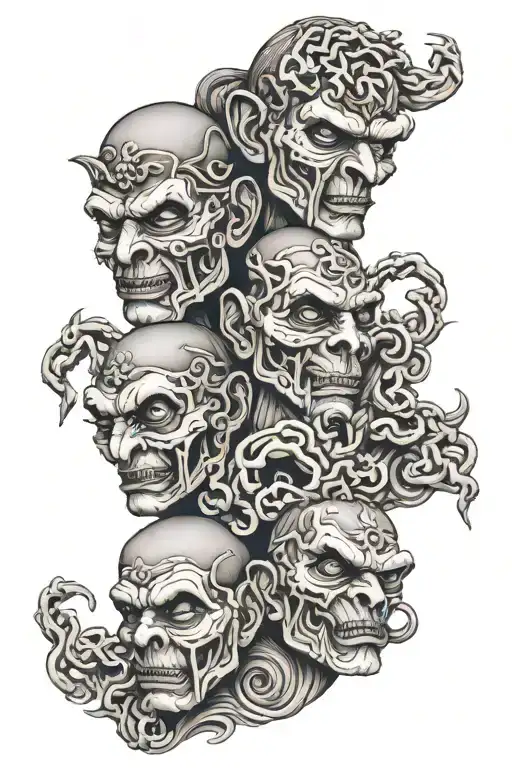 see no evil hear see speak no evil tattoo design idea