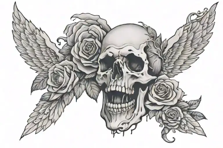 We Must Live and Die tattoo design idea