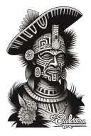 Mexican Aztec tattoo design idea
