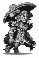 Mexican Aztec tattoo design idea