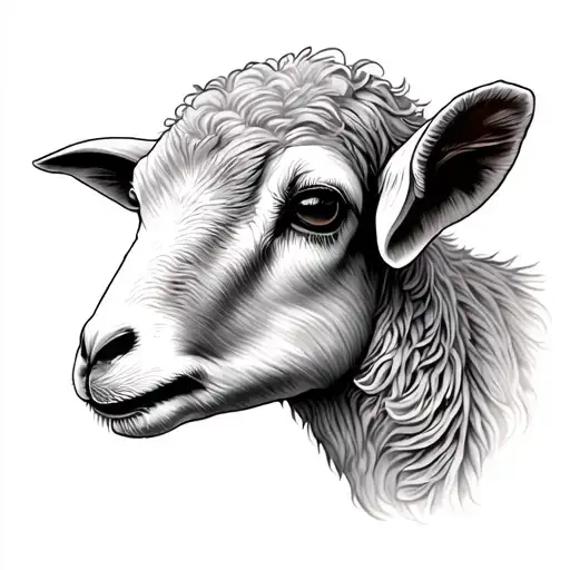 Lamb tattoo design idea