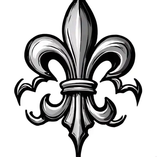 Zia Symbol With Fleur De Lis tattoo design idea