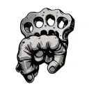 Brass Knuckles tattoo design idea