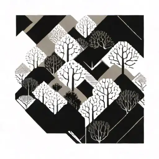 valley, willow, sunny, banks, autumn tattoo design idea