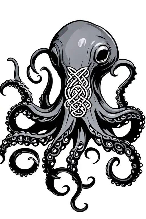 celtic octopus tattoo design idea