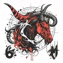 Capricorn zodiac sign tattoo design idea